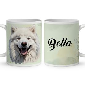 Névvel kérhető - Samoyed portré mintás bögre