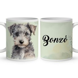 Névvel kérhető - Pumi kölyök portré mintás bögre