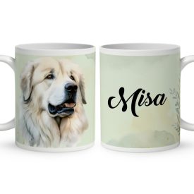   Névvel kérhető - Pireneusi hegyikutya portré mintás bögre