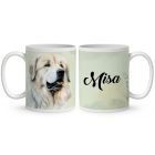 Névvel kérhető - Pireneusi hegyikutya portré mintás bögre