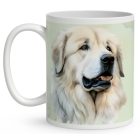 Névvel kérhető - Pireneusi hegyikutya portré mintás bögre