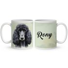 Névvel kérhető - Fekete óriás uszkár portré mintás bögre