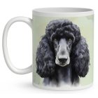 Névvel kérhető - Fekete óriás uszkár portré mintás bögre