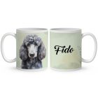 Névvel kérhető - Szürke óriás uszkár portré mintás bögre