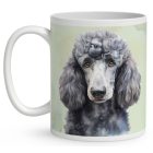 Névvel kérhető - Szürke óriás uszkár portré mintás bögre