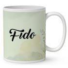 Névvel kérhető - Szürke óriás uszkár portré mintás bögre