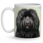 Névvel kérhető - Fekete puli portré mintás bögre