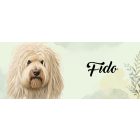 Névvel kérhető - Fehér puli portré mintás bögre