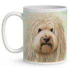 Névvel kérhető - Fehér puli portré mintás bögre