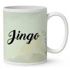 Névvel kérhető - Fekete bullterrier portré mintás bögre