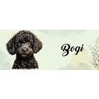 Névvel kérhető - Kis fekete uszkár portré mintás bögre