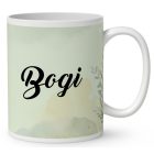 Névvel kérhető - Kis fekete uszkár portré mintás bögre