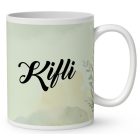 Névvel kérhető - Kis barna uszkár portré mintás bögre