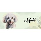 Névvel kérhető - Kis fehér uszkár portré mintás bögre