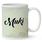 Névvel kérhető - Kis fehér uszkár portré mintás bögre