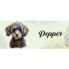 Névvel kérhető - Kis szürke uszkár portré mintás bögre