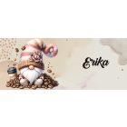 Névvel kérhető - kávés manó kávébabbal mintás bögre