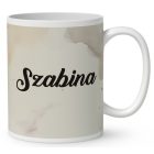 Névvel kérhető - Kávés manó sütikével mintás bögre