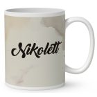 Névvel kérhető - Kávés manó cókmókos mintás bögre