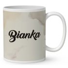 Névvel kérhető - Cappucino kávés manó lány mintás bögre