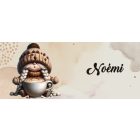 Névvel kérhető kávés manó lány - Imádom a kávét mintás bögre