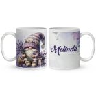 Névvel kérhető - Levendulás manó csüccs mintás bögre