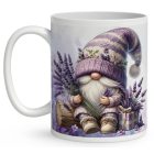 Névvel kérhető - Levendulás manó csüccs mintás bögre