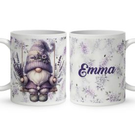   Névvel kérhető - Hintázó Levendulás manó mintás bögre