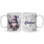 Névvel kérhető - Hintázó Levendulás manó mintás bögre