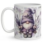 Névvel kérhető - Hintázó Levendulás manó mintás bögre