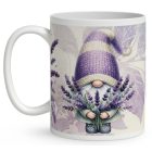 Névvel kérhető - Illatos levendulás manó mintás bögre