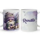 Névvel kérhető - Tündéri levendulás manó mintás bögre