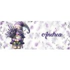 Névvel kérhető - Levendulás manó egy csokorral mintás bögre