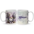 Névvel kérhető - Édes levendulás manó mintás bögre