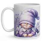 Névvel kérhető - Cuki fekvő levendulás manólány mintás bögre