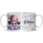 Névvel kérhető - Kalapos levendulás manólány mintás bögre