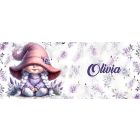 Névvel kérhető - Kalapos levendulás manólány mintás bögre