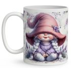 Névvel kérhető - Kalapos levendulás manólány mintás bögre