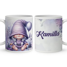   Névvel kérhető - Lufis levendulás manólány mintás bögre