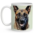 Névvel kérhető - Belga juhászkutya portré mintás bögre