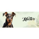 Névvel kérhető - Dobermann portré mintás bögre