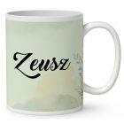 Névvel kérhető - Álló fülű Dobermann portré mintás bögre