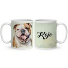 Névvel kérhető - Angol bulldog portré mintás bögre