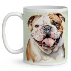 Névvel kérhető - Angol bulldog portré mintás bögre