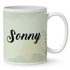 Névvel kérhető - Barna Amerikai Pitbull terrier portré mintás bögre