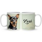 Névvel kérhető - Pincser portré mintás bögre