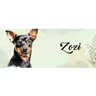 Névvel kérhető - Pincser portré mintás bögre