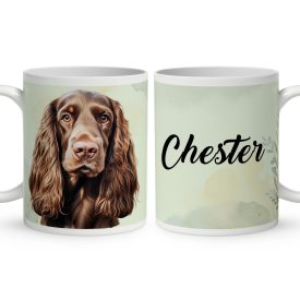   Névvel kérhető - Barna angol cocker spániel portré mintás bögre