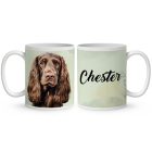 Névvel kérhető - Barna angol cocker spániel portré mintás bögre