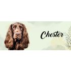 Névvel kérhető - Barna angol cocker spániel portré mintás bögre